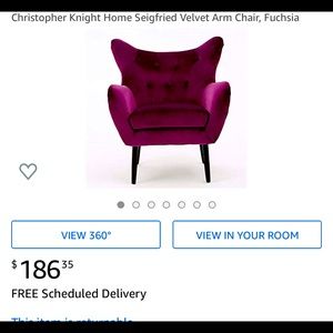 Velvet purple chair